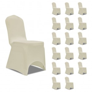 Funda de silla elástica 18 unidades color crema D