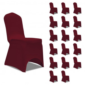 Funda de silla elástica 18 unidades color burdeos D