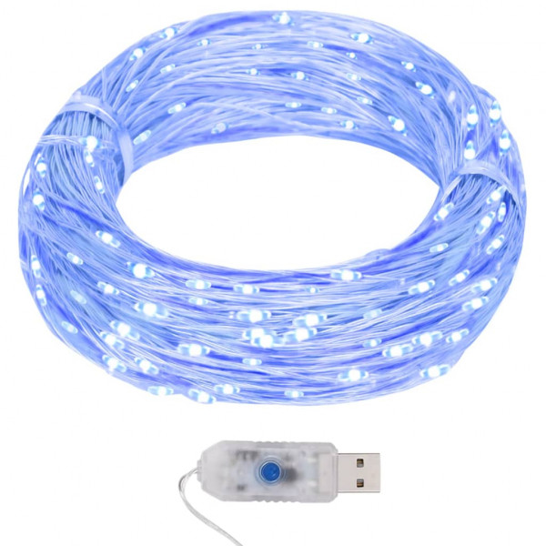 Guarnição de micro-luzes LED 8 funções 40 m 400 LED azul D