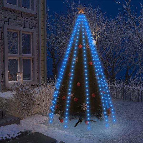 Red de luces de árbol de Navidad 300 LEDs azul 300 cm D