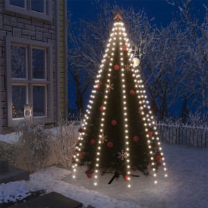 Red de luces de árbol de Navidad 250 LEDs blanco frío 250 cm D