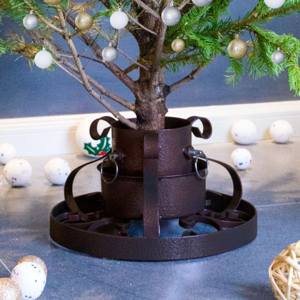Soporte para árbol de Navidad cobre envejecido 29x29x15.5 cm D
