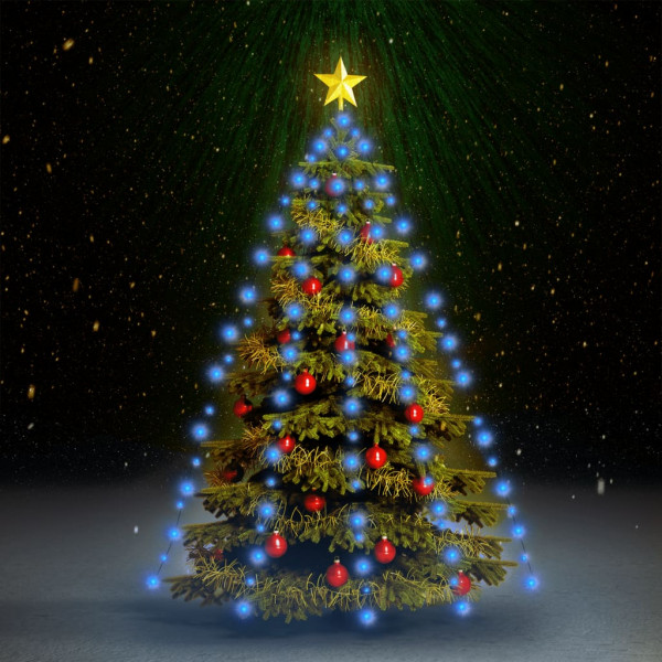 Rede de luzes de árvore de Natal 210 LEDs azul 210 cm D