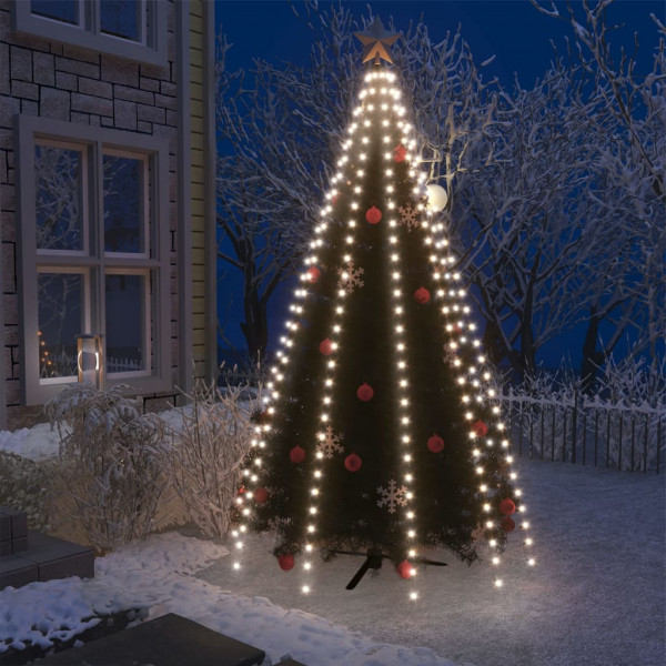 Red de luces de árbol de Navidad 300 LEDs blanco frío 300 cm D