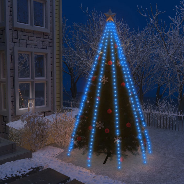 Red de luces de árbol de Navidad 400 LEDs azul 400 cm D