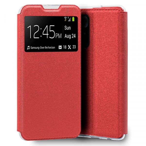 Fundação COOL Flip Cover para Xiaomi Poco M4 Pro 5G Liso Vermelho D