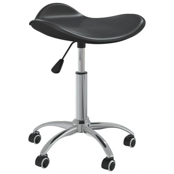 Cadeira de escritório em couro sintético preto D
