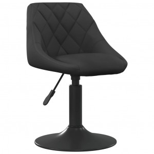 Silla de comedor de terciopelo negro D