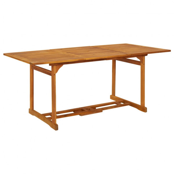 Mesa de comedor jardín 180x90x75 cm madera maciza de acacia D