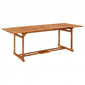 Mesa de comedor jardín 220x90x75 cm madera maciza de acacia D