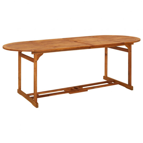 Mesa de comedor jardín 220x90x75 cm madera maciza de acacia D