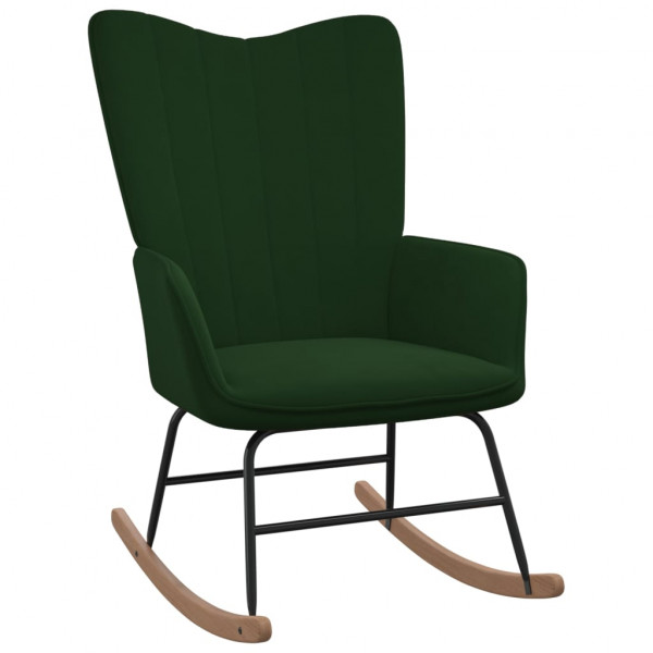 Cadeira giratória de veludo verde escuro D