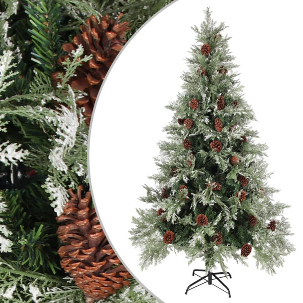 Árvore de Natal com pinheiro verde e branco PVC e PE 195 cm D