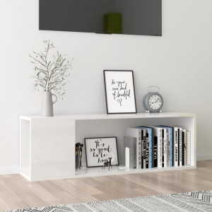 Mobiliário para TV madeira contraplacada branco brilho 100x24x32 cm D