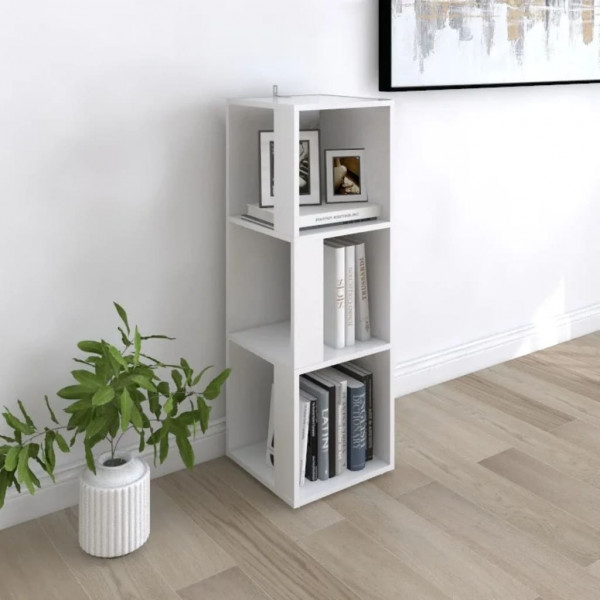 Mueble de esquina madera contrachapada blanco 33x33x100 cm D