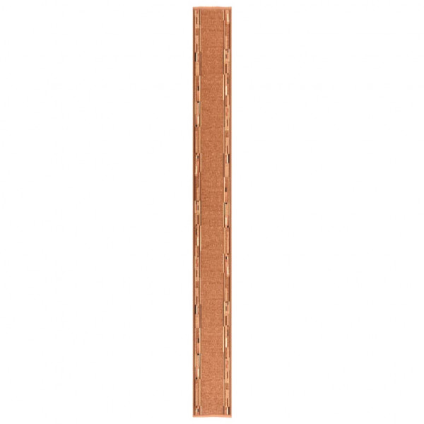 Alfombra de pasillo antideslizante marrón 80x500 cm D