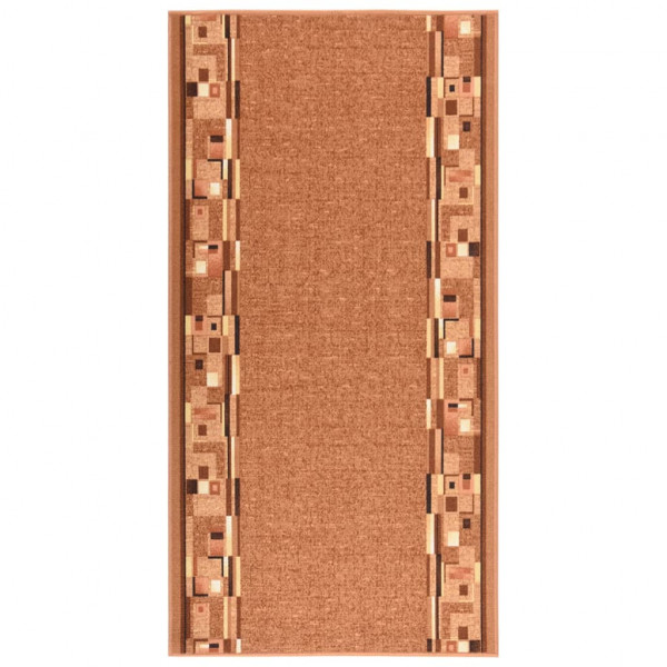 Alfombra de pasillo antideslizante marrón 100x200 cm D