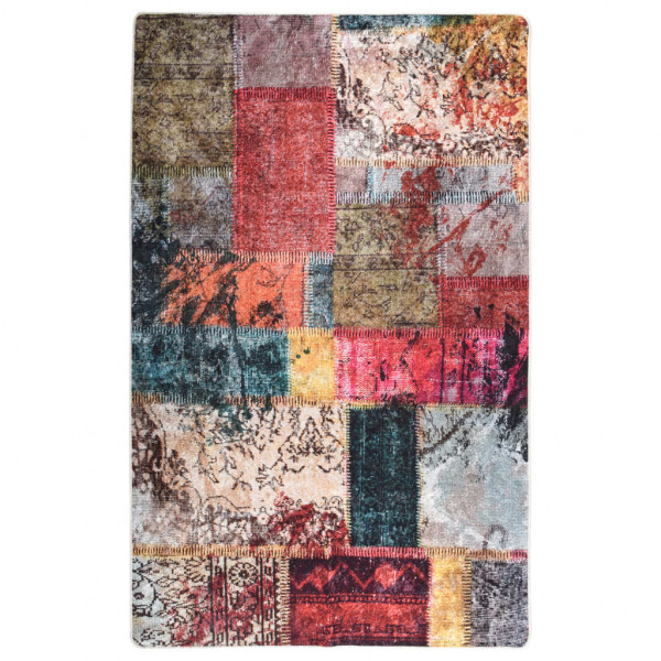 Alfombra lavable patchwork antideslizante multicolor 160x230 cm D