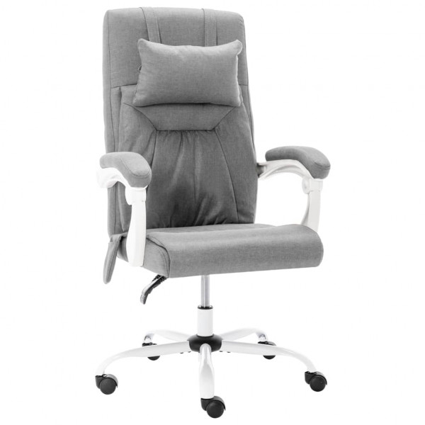 Cadeira de escritório de massagem de tecido cinza D