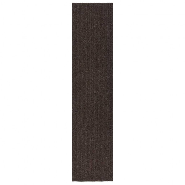 Alfombra de pasillo atrapa suciedad 100x450 cm marrón D