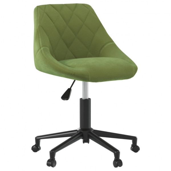 Silla de comedor giratoria de terciopelo verde claro D