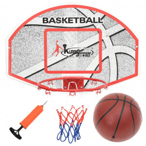 Conjunto de cesto de basquetebol de parede 5 pzas 66x44.5 cm D