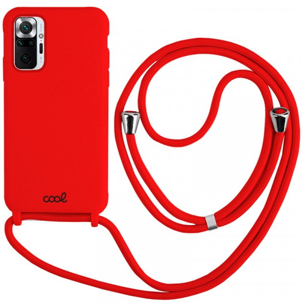 Carcasa COOL para Xiaomi Pocophone Redmi Note 10 / Note 10s Cordón Liso Rojo D