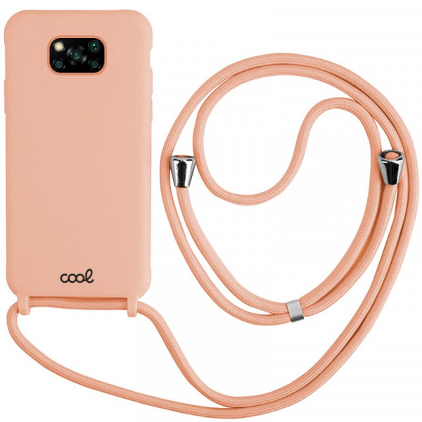 Carcaça COOL para Xiaomi Pocophone X3 / X3 Pro Cordão Liso Rosa D