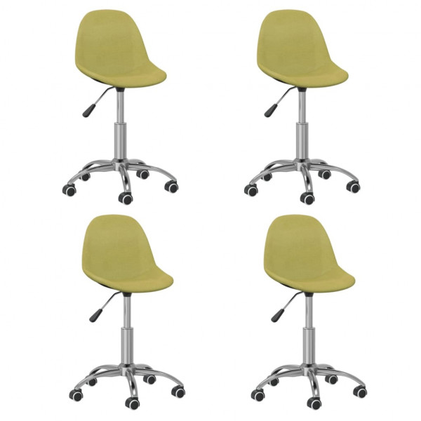 Sillas de comedor giratorias 4 unidades tela verde Sillas de comedor giratorias 4 unidades tela verde D