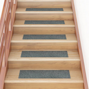 Alfombrilla autoadhesiva escalera 15 uds verde 76x20 cm D