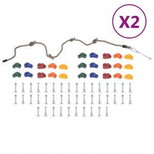 Suportes de escalada com corda 50 peças multicoloridas D