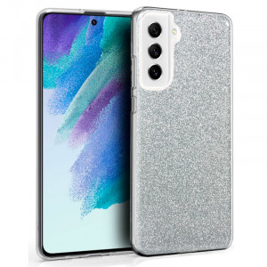 Carcaça COOL para Samsung G990B Galaxy S21 FE Glitter Prata D