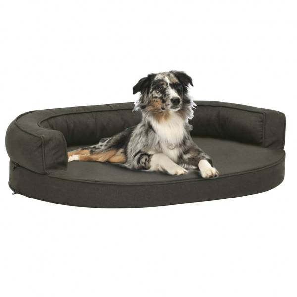 Colchón para cama de perro ergonómico gris oscuro 75x53 cm D