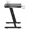 Escritorio gaming LED con patas en forma Z negro 90x60x75 cm 5