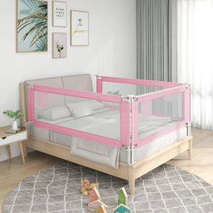 Barandilla de seguridad cama de niño rosa tela 120x25 cm D