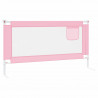 Maison Exclusive Barandilla de seguridad cama de niño rosa tela 190x25 cm