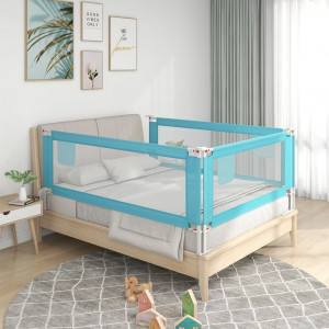 Relógio de segurança cama de criança azul tecido 160x25 cm D