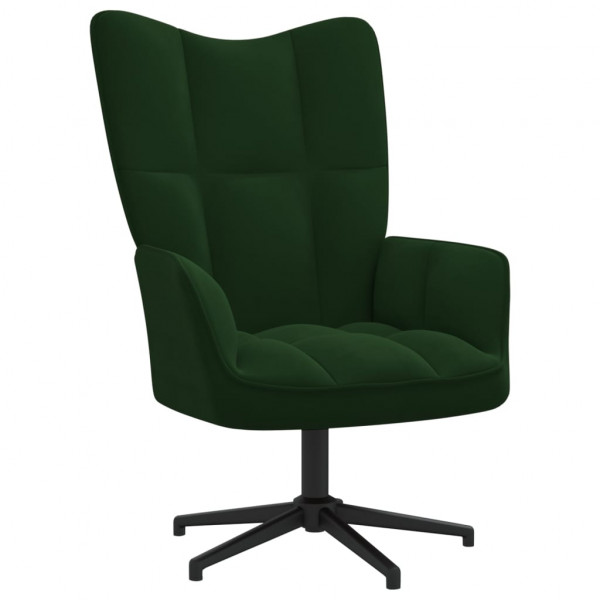 Sillón de relax de terciopelo verde oscuro Sillón de relax de terciopelo verde oscuro D