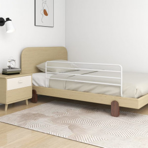 Grade de segurança para cama infantil em ferro branco (76-137)x55 cm D