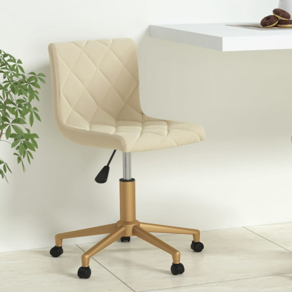Silla de comedor giratoria de terciopelo crema Silla de comedor giratoria de terciopelo crema D