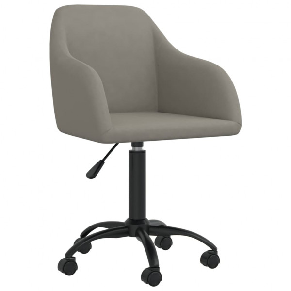 Silla de oficina giratoria de terciopelo gris claro Silla de oficina giratoria de terciopelo gris claro D