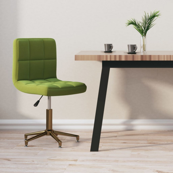 Silla de comedor giratoria de terciopelo verde claro Silla de comedor giratoria de terciopelo verde claro D