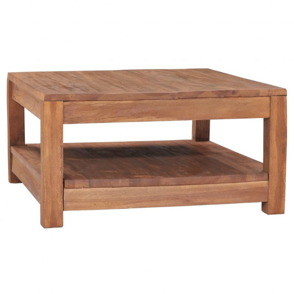 Mesa de centro de madera maciza de teca 68x67x35 cm D