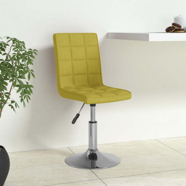 Silla de comedor giratoria tela verde Silla de comedor giratoria tela verde D