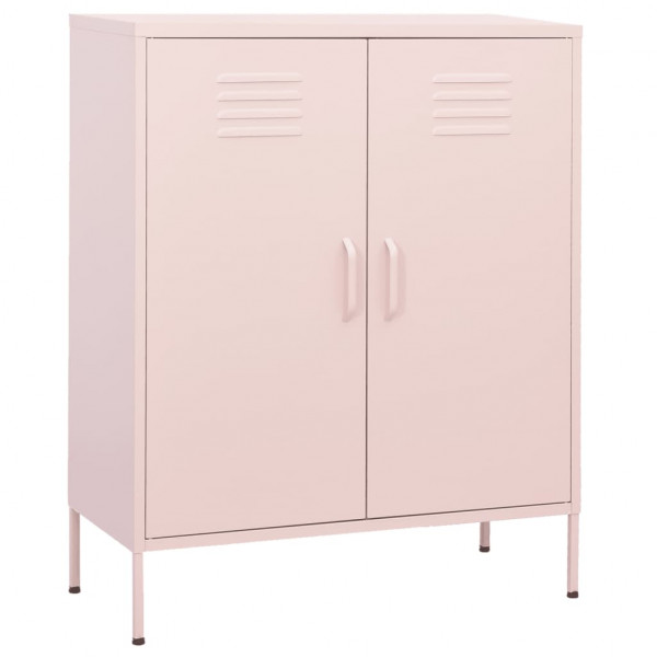 Armario de almacenamiento acero rosa 80x35x101.5 cm D