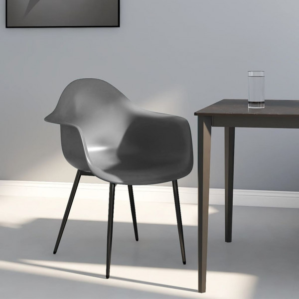 Silla de comedor gris PP Silla de comedor gris PP D