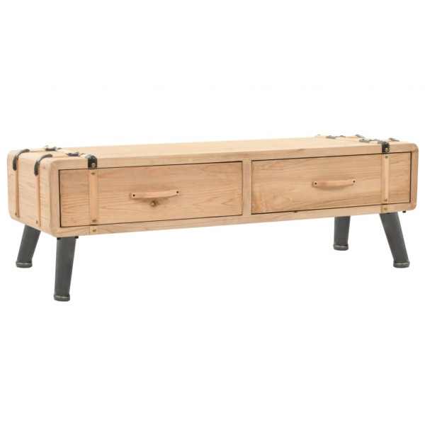 Mueble de TV madera maciza de abeto 110x33x35 cm D