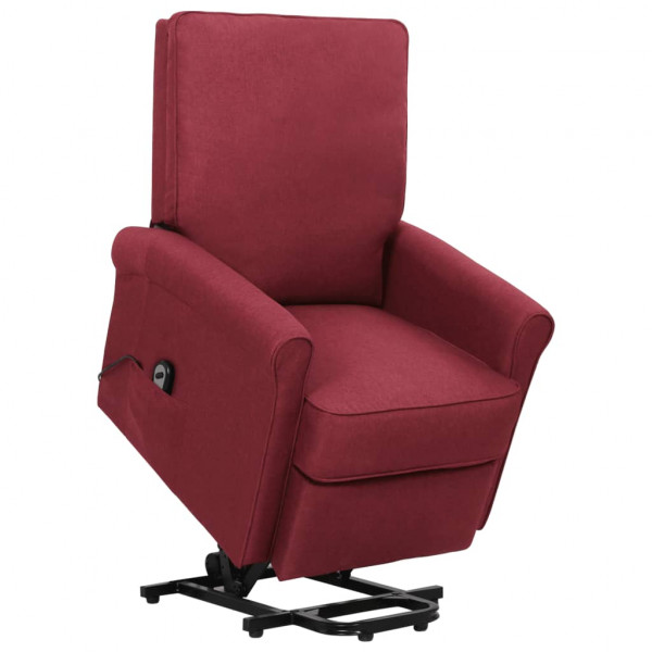 Sillón reclinable de pie de tela rojo tinto Sillón reclinable de pie de tela rojo tinto D