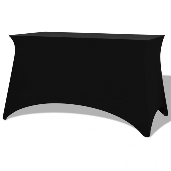 Funda elástica para mesa 2 uds 120x60.5x74 negro D