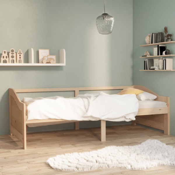 Sofá cama 3 lugares de madeira maciça de pinho 90x200 cm D